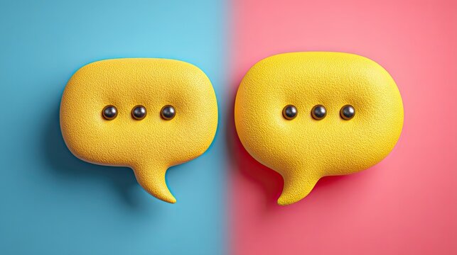 Speech bubble and message icon for digital chat, communication app, text conversation, and social network messaging