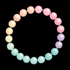 Pastel Pink Beaded Jewelry Circle