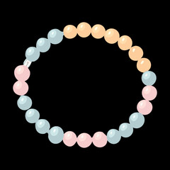 Pastel Color Beaded Jewelry Circle