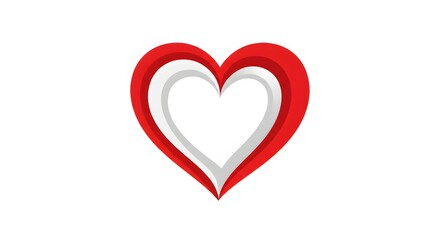 Icon of a red and white abstract flame shape forming a heart 2