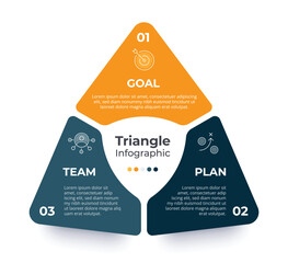 Infographic elements data visualization Abstract elements of graph, diagram with 3 steps.