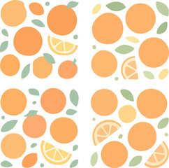 Juicy Oranges Seamless Pattern Illustration.
