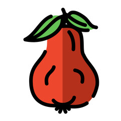 rose apple fruit icon	
