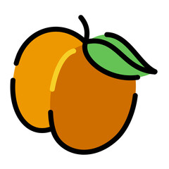 peach fruit icon	