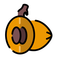 loquat fruit icon