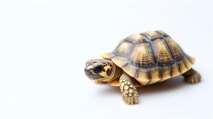 Obraz premium Baby tortoise on white background