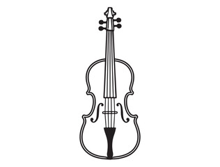 Naklejka premium VIOLIN SILHOUETTE.