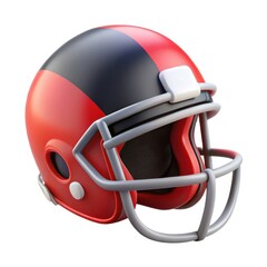 Fototapeta premium American football helmet red and black isolated on white background