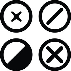 Obraz premium Four Abstract Geometric Shapes vector