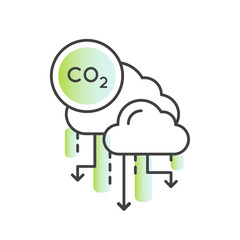 Minimalistic CO2 factory and production emissions icons. Industrial pollution, carbon output, greenhouse gases, climate change, environmental impact. Clean vector for sustainability content.