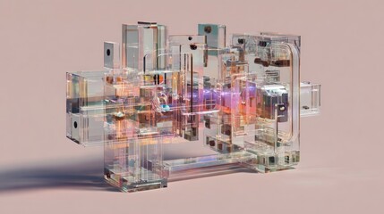 Abstract geometric translucent structure