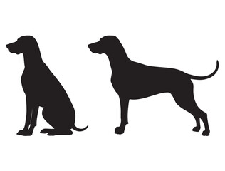 WEIMARANER DOG SILHOUETTE.