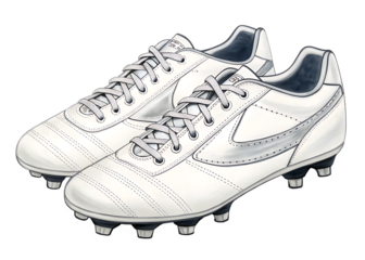     football boots soccer cleats isolated on white background PNG, AI GENERATED