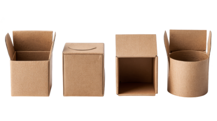 Open and closed cardboard boxes, a glimpse into packaging shipping dynamics.