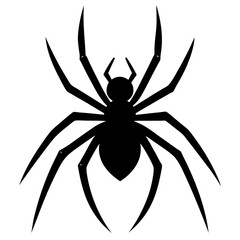A clock spider black vector icon on white background.