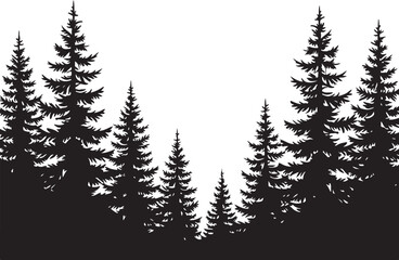 Fototapeta premium 8 Pine Tree Silhouette Vector Bundle