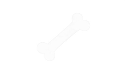 Simple white bone icon