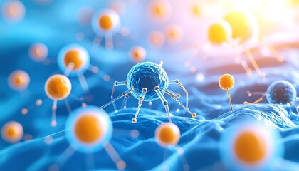 Molecular structure nanotechnology medical research cell biology science background