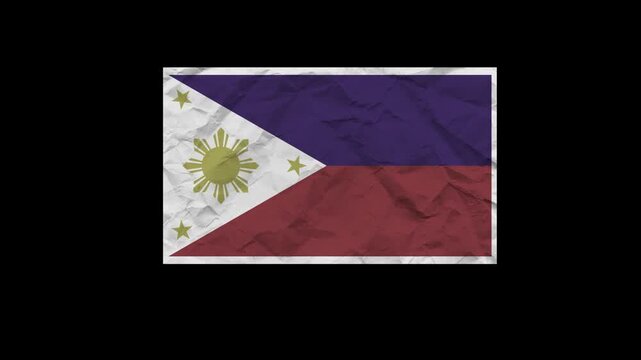 An animation of the Philippines flag unfolding as if it were a piece of paper.