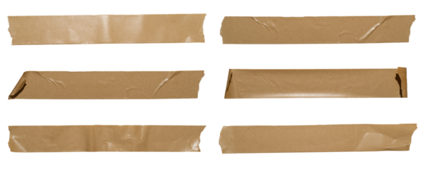 Set of brown banners paper stickers sheets, Copy space for text preview tags labels elements design, isolated on white background, png
