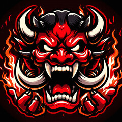Shadow Oni Mask &ndash; Animated Mascot