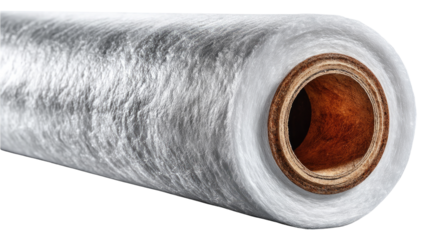 Rolled Material Detail: A detailed shot of a rolled material reveals the texture and form of a rolled material. showcasing the core and the outer layers.