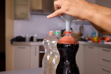 A Young Scientist Conducting a Home Experiment with Proper Safety Gear for Protection