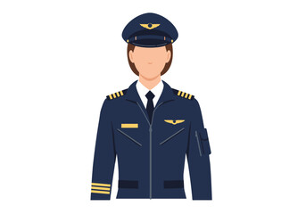 A person in a pilots uniform and hat