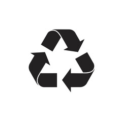 Recycle Symbol in Black and White for Environmental Awareness and Sustainability