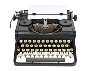 Vintage Typewriter on Isolated Background