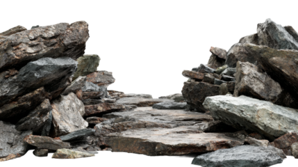 Rocky outcrop displays a passage formed by rocks.