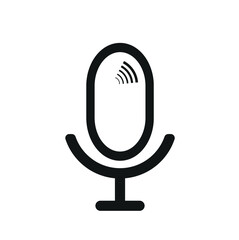 Vector Microphone in Circle Icon Set. Multicolored Microphone Icon