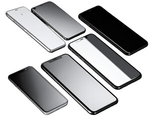 Sleek Isolated Smartphone Display on Dark Surface