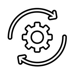 Conceptual icon of automation and smart systems. Symbolizes efficiency, process loops, and self-operating technologies.