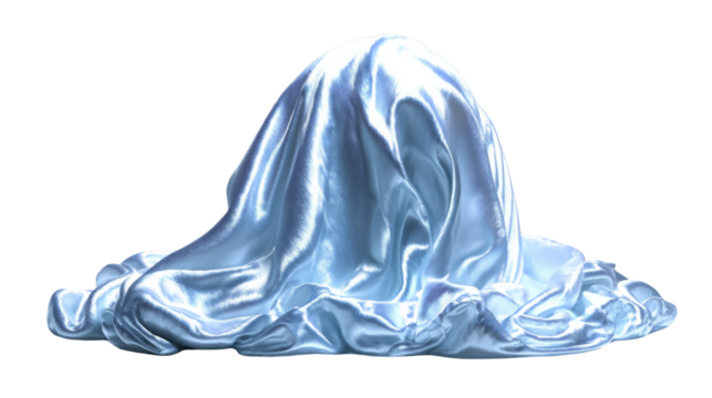 Mysterious Drape: A flowing cloth creates a sense of mystery, draped over an unseen object with a sense of ethereal beauty.