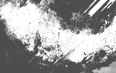 Grunge Halftone Ink Splash Texture transparent background for Vintage Abstract Design