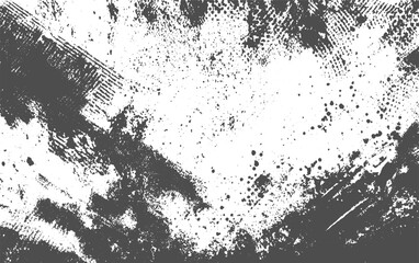 Abstract illustration Distressed Overlay black and white texture vector. texture of cracks, chips, dot on transparent background
