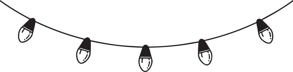 Black and white string lights decorative lights festive lights