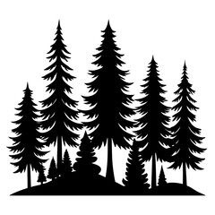 Obraz premium Black Pine Tree Vector