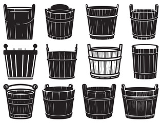 WOODEN BUCKET SILHOUETTE © Muhammad