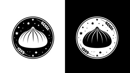 Khinkali Dumpling Food Logo Design.