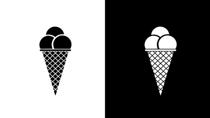 Ice Cream Cone with Three Scoops.