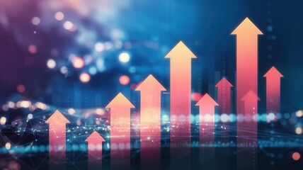 Abstract representation of financial growth and upward trends in business