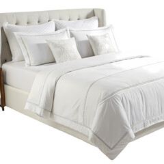 Elegant White Embroidered Bedding Set: Luxurious Comfort and Style