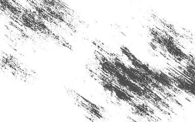 Abstract texture of dust, chips, scratches, stains, . Monochrome vintage surface in urban style transparent background.