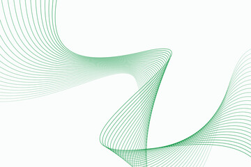 Green wavy abstract line design background