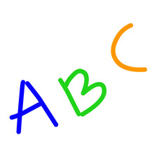 hand drawn doodle school abc