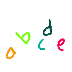 hand drawn doodle school abc