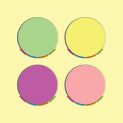 Four Circles Infographic for design presentation. Vector, illustration.