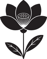 black and white flower